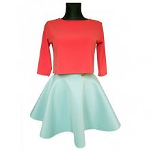 ROZKLOSZOWANA SPÓDNICA Z KOŁA NIEBIESKA