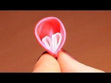 Базовые лепестки Канзаши #48 "Два круглых в одном" / Kanzashi DIY