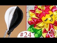 Лепесток Канзаши "Инь-ян" / Все лепестки Канзаши #24 / Kanzashi