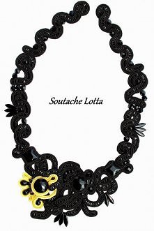 naszyjnik sutasz, czarny, dodatki, souatche