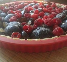 tarta że sliwkami i malinam...