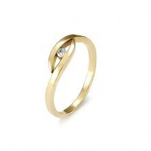Pierścionek ze złota z bryl...