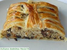 Kasza zapiekana w cieście francuskim .