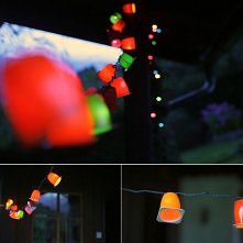 lampki z kubeczków po danon...