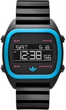 Czarno-niebieski zegarek el...