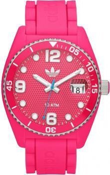 Różowy zegarek Adidas.