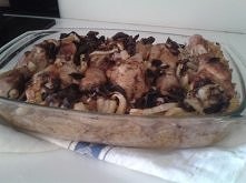 sobotni obiad dla leniwcow - szklanke ryzu na dno, kilka pokrojonych cebul, (dodalam tym razem tez maslaki) i na to miesko ktore lubisz - w 3 szklankach wody rozpuszczasz pol ko...