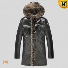 Black Sheepskin Fur Coat CW877158