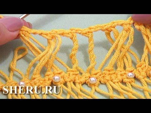 Обвязка края ленты Урок 29 Вязание на вилке