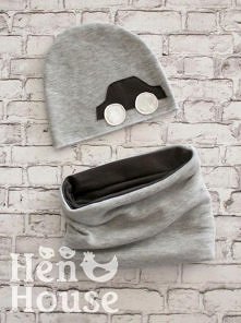 Komplet Car czapka + komin