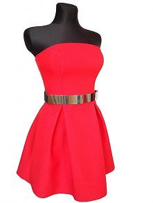 GORSETOWA SUKIENKA Z PIANKI CZERWONA