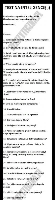 Test na inteligencję ;)