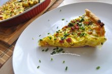 Tarta z boczkiem, porem i szczypiorkiem