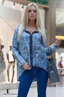 Jeansowa kurtka o oryginaln...