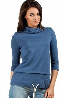 Moe MOE119 bluza jeans Bluza damska w sportowym wydaniu
- wykonana z miękkiej bawełny z dodatkiem elastanu