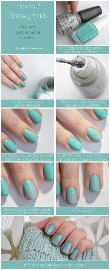 snowy nails