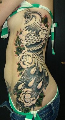 Peacock on ribs