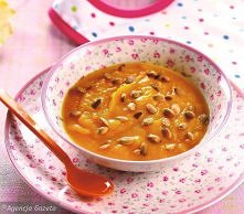 Zupa dyniowa z imbirem pomidor 1/2 kg dyni (może być z mrożonki) 2 łyżki oleju rzepakowego kawałek korzenia imbiru (ok. 3 cm) posiekany ząbek czosnku 3 szklanki wywaru warzywneg...