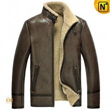 Brown Leather Sheepskin Jacket Mens CW856077