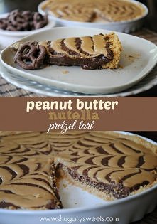 Mniaaam! Tarta z percli z masłem orzechowym i nutella ^_^