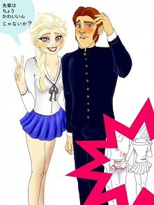 Elsa x Hans
Elsa i Hans jako uczniowie japońskiej szkoły.