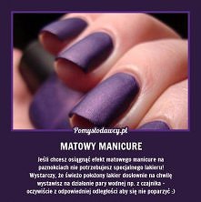 matowy manicure