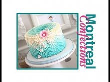 How to make a chevron pattern on a cake - Teal ombre design
