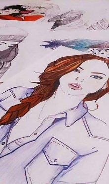 kolorowe rysunki, szkice