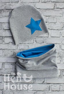Komplet Star czapka + komin