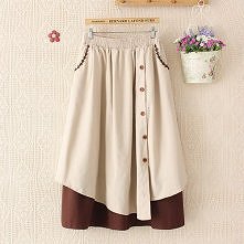 Fashion Single-breasted Irregular Skirt