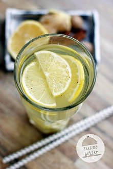 napój rozgrzewający- cytryna, imbir, miód