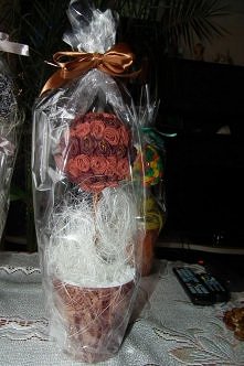 Drzewko z krepy- jasny brąz...