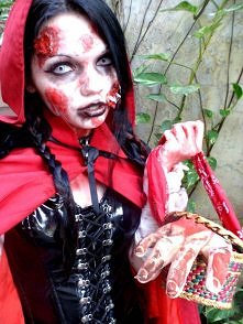 Czerwony kapturek na halloween