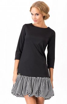 Makadamia M161 sukienka pepitka Nietuzinkowa sukienka
- długi rękaw