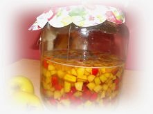 SKŁADNIKI:

    1 kg. pigwy
    70 dag dzikiej róży
    1 litr wódki
    1 liter spirytusu
    garść rodzynek
    kilka goździków
    skórka z jednej pomarańczy
     ok 1/2 litr...