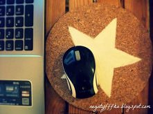 Podkładka pod myszkę z korkowej podkładki pod garnek:)