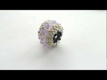 Beading4perfectionists: Beaded bead with Swarovski and miyuki beading turorial