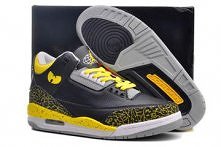 Chicago Jordan 3 Retro Mens Black Grey Yellow "Batman" New Colorway Sports Shoes