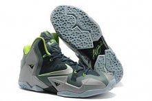 Nike Lebron James 11 "Dunkman" Mens Basketball Shoes Carbon Grey Volt