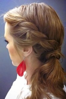 Thick Braids with a Chunky Ponytail
