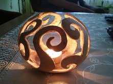 Świecznik z tykwy-moje dzieło