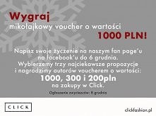 Mikołajkowy konkurs!

Zapraszamy do udziału w konkursie! Do wygrania vouchery na 1000, 300 oraz 200zł ! 

/ClickFashion.polska

CLICK CLICKFASHION KONKURS
