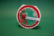 Okrągła kartka Świąteczna.