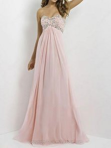 Empire Sweetheart Chiffon Floor-length Rhinestone Prom Dresses