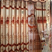Flocking Cotton and Poly Beautiful Office Window Curtains