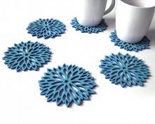 podkładki astry błękitne 6szt.