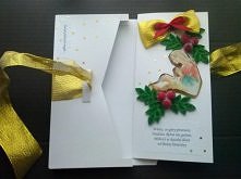 kartka 3d w pudełeczku na wzór koperty... (różnią się kolorem kokardy)