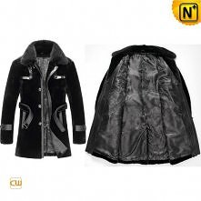 Oslo Men Shearling Lined Leather Trench Coat CW851285