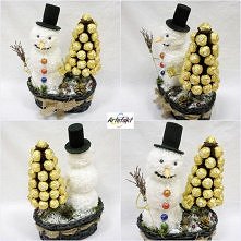 Bałwan  wykonany z włóczki,...