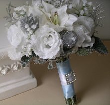 Zimowy bukiet ślubny - amarylis